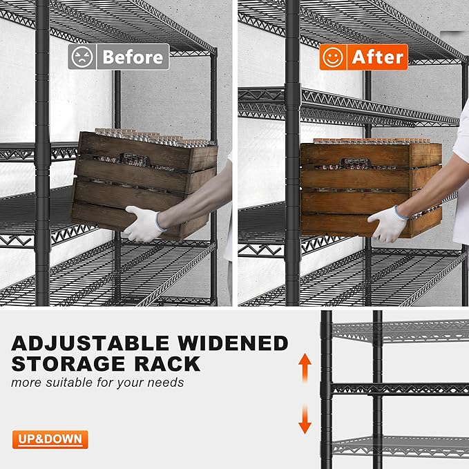 REIBII 85.7"H Garage Shelving 2998LBS Storage Shelves - Image 9
