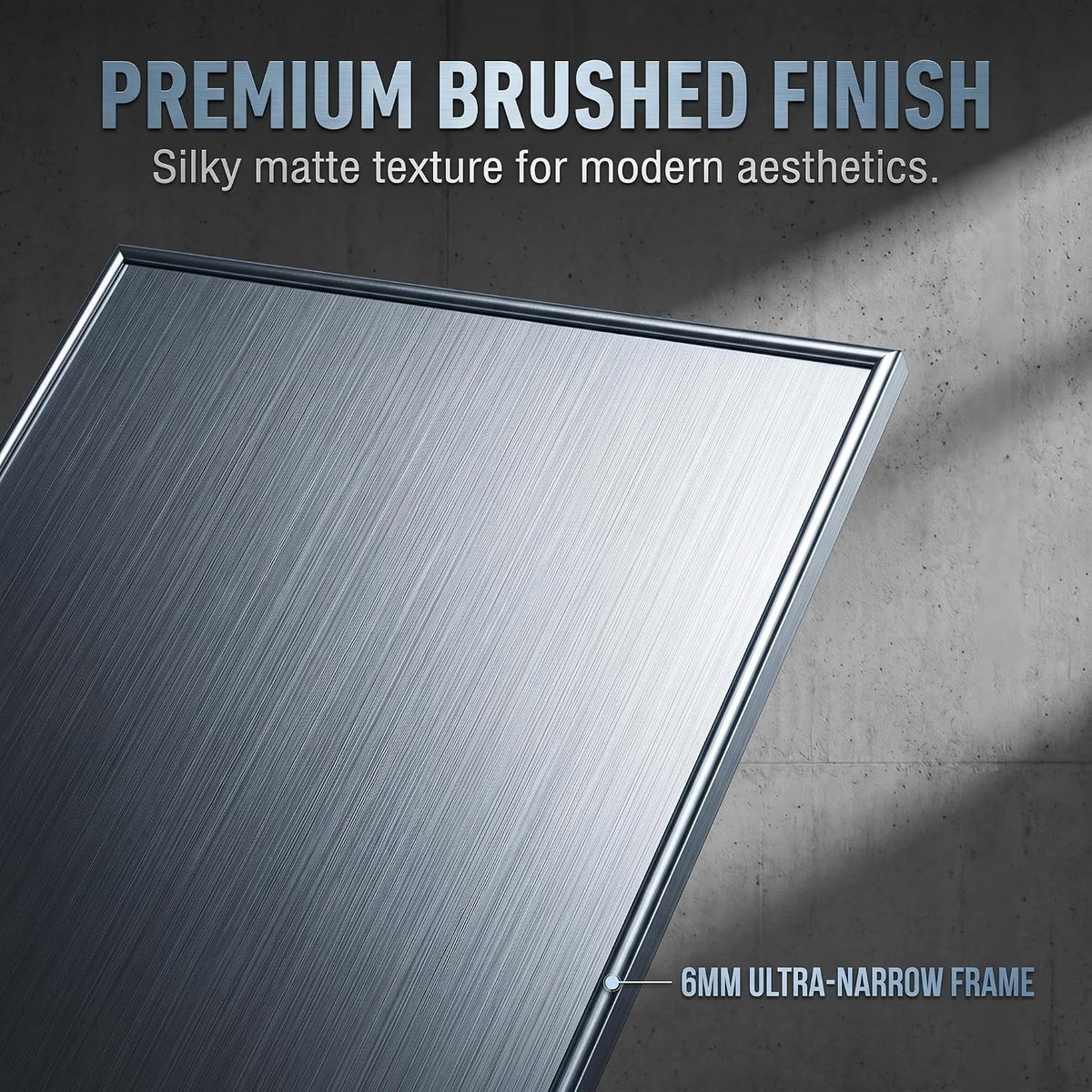 AMAATE Brushed Stainless Steel Magnetic Bulletin Board Silver Frame Display