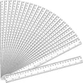 32 Pack Clear Plastic Ruler 12 Inch, Rulers Bulk by UranusNo1