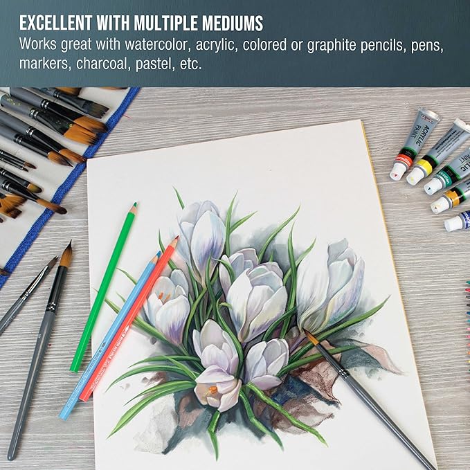 U.S. Art Supply 11" x 14" Premium Heavyweight Watercolor Paper Pad, 140lb - Image 4