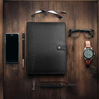 LEATHER VILLAGE Portfolio Professional Organizer – Carbon Fiber Genuine Leather - Image 7