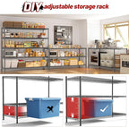 REIBII 55.5" W Storage Shelves 3200LBS Wire Shelving Unit 5 Tier Metal Shelving - Image 7