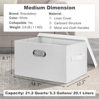 Graciadeco Medium 15" 21 Quart Collapsible Stackable Storage Bins - Image 2