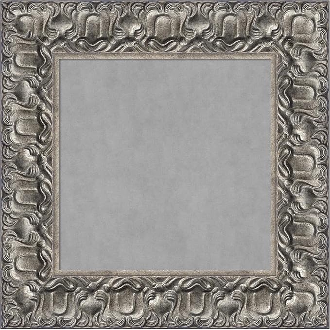 Amanti Art Silver Framed Magnetic Board 18x18 X-Small Vision Board by AmantiArt