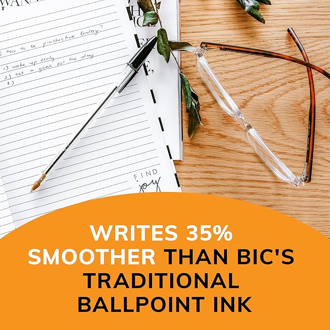 BIC Cristal Xtra Smooth Black Ballpoint Pens, Medium Point, 500-Count Box - Image 4