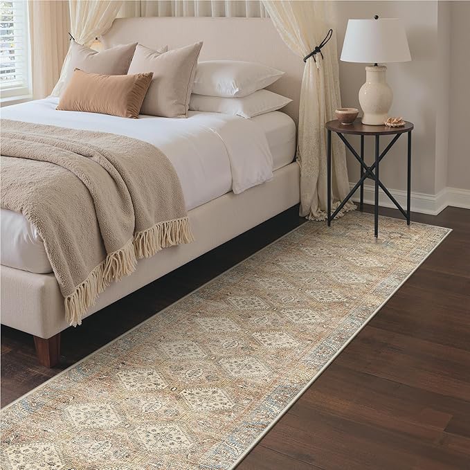 GENIMO Runner Rug 2x10 Non Slip Machine Washable Hallway Runner Vintage Rug - Image 2