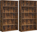 VASAGLE Set of 2 Bookshelves, 30 Inches Wide, 5-Tier Open Bookcases