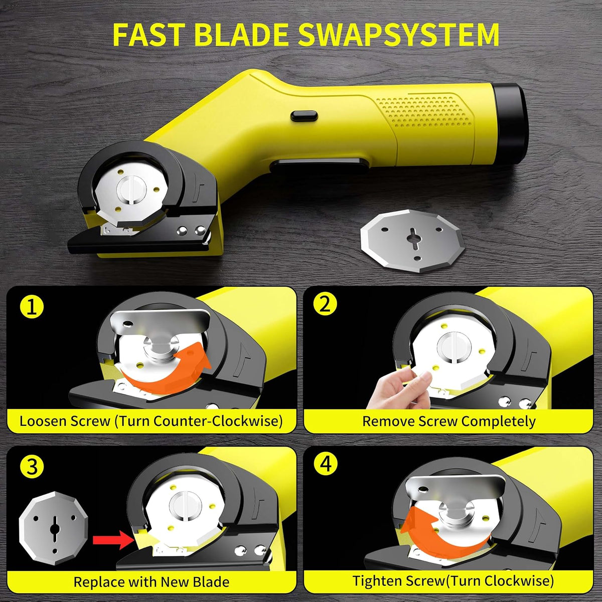 Electric Cardboard Cutter, 0.48" Max Cutting Thickness,7.4V Brushless Motor