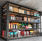 ROOMFAVE 3500LBS Garage Shelving 60" W Metal Shelving 72" H Storage Shelves - Image 7