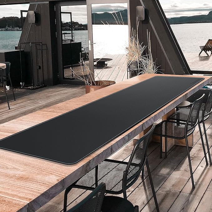 CENNBIE Leather Desk Mat Protector, 74.8" x 16" Extra Large Leather Office Desk - Image 6