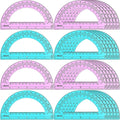 EBOOT 24 Pack Plastic Protractors Math Protractor 180 Degrees 6 Inch by eBoot