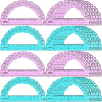 EBOOT 24 Pack Plastic Protractors Math Protractor 180 Degrees 6 Inch by eBoot