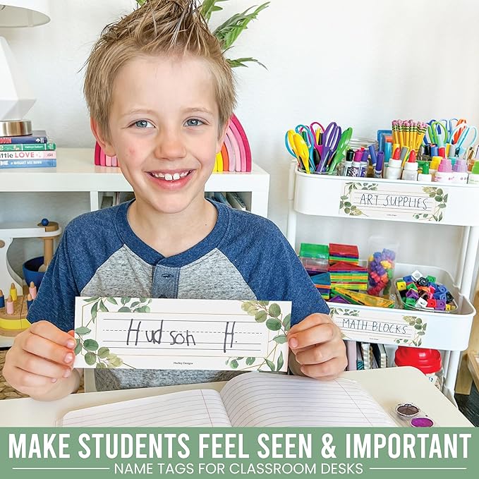 Desk Name Tags for Classroom -25 Student Name Plates for Classroom Kindergarten - Image 2