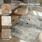 Office Chair Mat for Hardwood Tile Floor, Abstract 48"X 60" Desk Mats for - Image 3