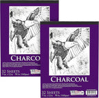 U.S. Art Supply 9" x 12" Premium Heavy-Weight Charcoal Sketchbook - 90lb Sketch by USArtSupply