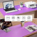 Aothia Leather Desk Pad Protector, Mouse Pad, Office Desk Mat, Non-Slip PU - Image 5