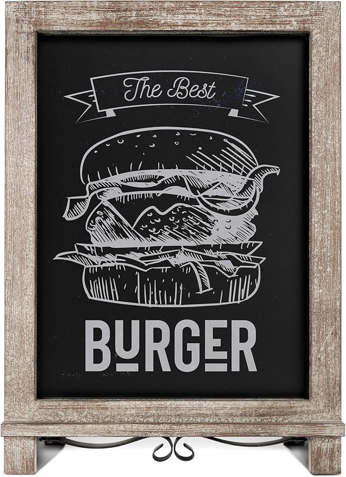 HBCY Creations Rustic Weathered Wooden Tabletop Chalkboard - Image 8