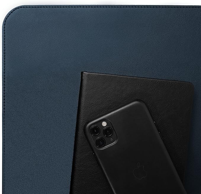 Vine Creations PU Leather Desk Pad, Dark Blue - Image 5