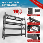 Yardenaler 8000LBS 78 "W x 24 "D x 72 "H Garage Shelving, 4-Tier Industrial - Image 5