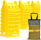 24 Pack Edge Corner Protector With Carrying Case for Flatbed Cargo Load Truck Shipping - 4'' x 6'' Winch Ratchet Straps Plastic Protectors Yellow