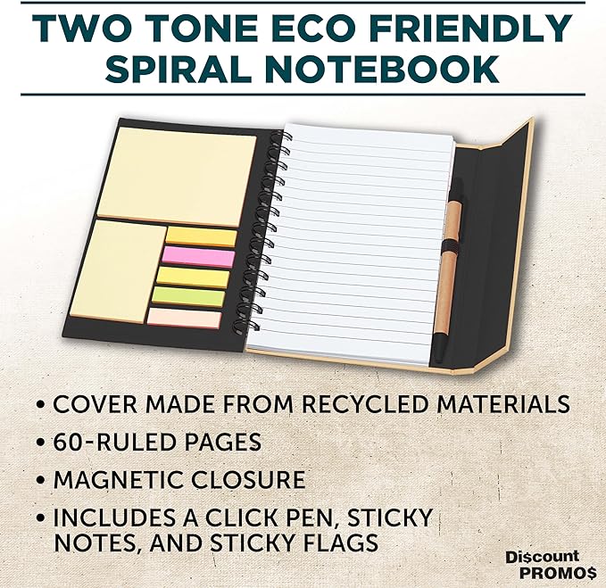DISCOUNT PROMOS Eco Friendly Spiral Notebooks - Image 3