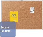 Quartet Cork Board, Bulletin Board, Aluminum Frame - Image 2