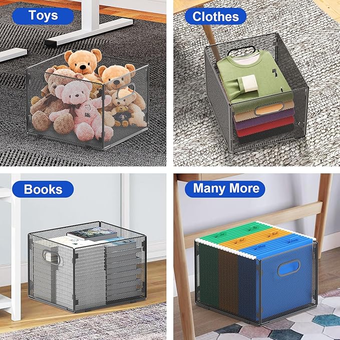 Samstar Hanging File Organizer, Mesh File Folder Organizer File Crate File - Image 6
