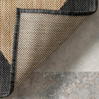 nuloom sabina dark grey trellis indoor/outdoor runner rug showing dimensions