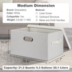 Graciadeco Medium 15" 21 Quart Collapsible Stackable Storage Bins - Image 2
