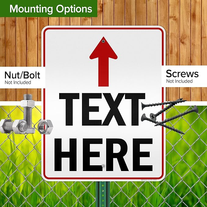 Custom Arrow, Custom Directional Sign, Up Arrow, 24x30 Inches, 3M EGP Reflective - Image 5
