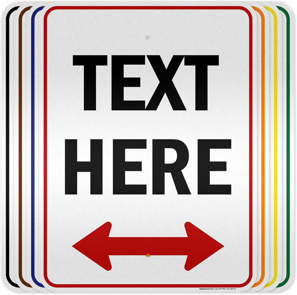 Custom Arrow, Custom Directional Sign, Two Way Arrow, 18x24 Inches, 3M EGP