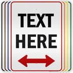 Custom Arrow, Custom Directional Sign, Two Way Arrow, 18x24 Inches, 3M EGP
