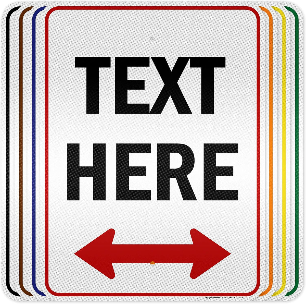 Custom Arrow, Custom Directional Sign, Two Way Arrow, 18x24 Inches, 3M EGP