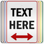 Custom Arrow, Custom Directional Sign, Two Way Arrow, 18x24 Inches, 3M EGP by MySignCenter