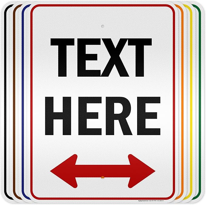 Custom Arrow, Custom Directional Sign, Two Way Arrow, 18x24 Inches, 3M EGP by MySignCenter