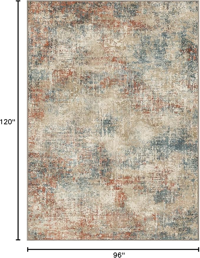 GENIMO Washable Area Rugs for Living Room, 8x10 Modern Non Slip Rugs, Low Pile - Image 2