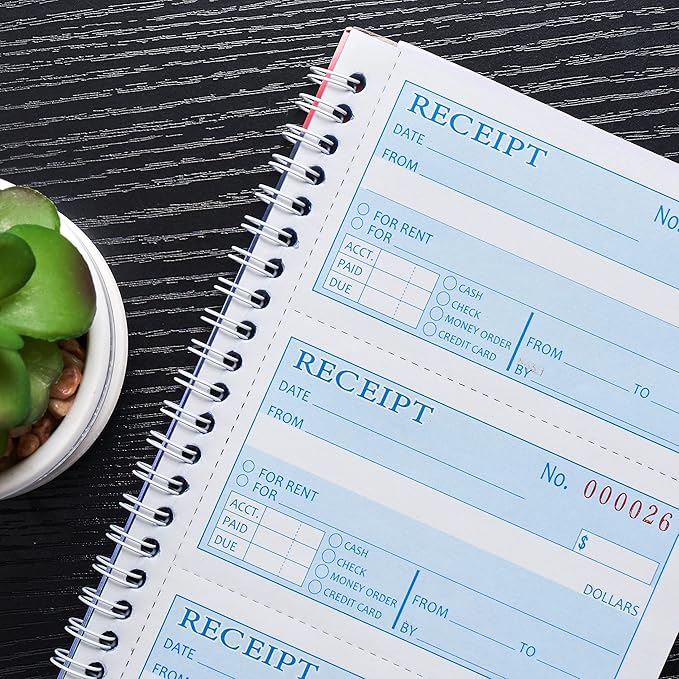 Receipt Book with Carbon Copies, Money and Rent Receipt Book, 2-Part Carbonless - Image 5