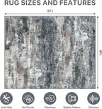 Office Chair Mat for Hardwood Tile Floor, Abstract 48"X 60" Desk Mats for - Image 9
