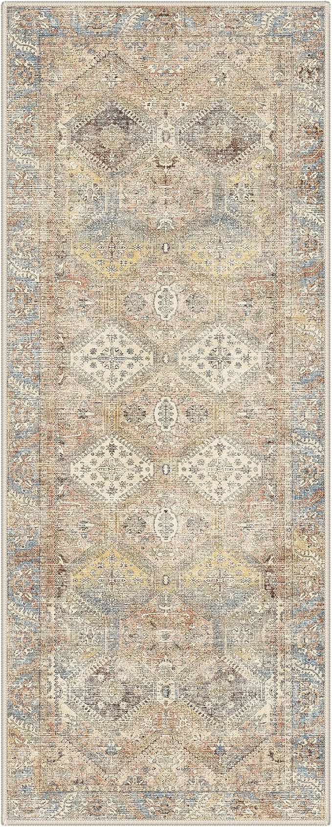 GENIMO Runner Rug 2x7 Non Slip Machine Washable Hallway Runner Vintage Rug - Image 5