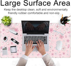 LuckyCow Pink Cherry Blossom Large Mouse Pad XXL 31.5''x15.7'', Pastel Anime - Image 4