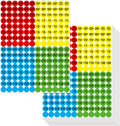 3840 PCs Garage Sale Flea Market Prepriced Pricing Stickers in Bright Colors (Yellow/Red/Green/Cyan), 3/4"in Diameter