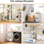M MZG 3 Tiers Shelf Metal Storage Shelves Wire Rack Closet Organizers - Image 5