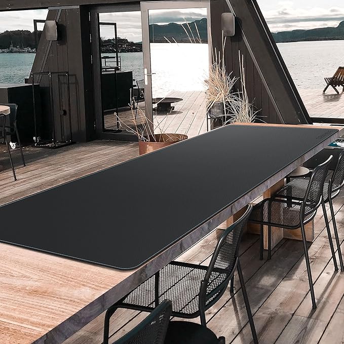 CENNBIE Leather Desk Mat Protector, XXL 74.8" x 23.6" Extra Large Leather - Image 6