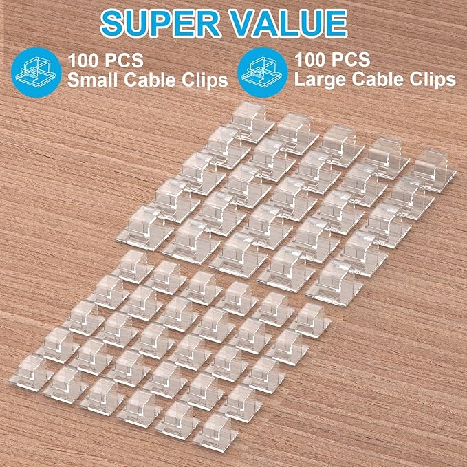 TidyHelper 105 PCS Christmas Light Clips, Adhesive Hooks - Image 2