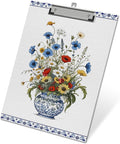 APIILVPQ Floral Clipboard, Vintage Blue Clipboards by Unknown