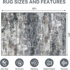 Office Chair Mat for Hardwood Tile Floor, Abstract 48"X 72" Desk Mats for - Image 9