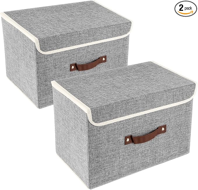 TYEERS Collapsible Storage Boxes, Washable Fabric Storage Bins by StorageOrganization