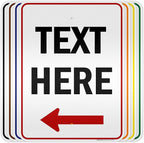 Custom Arrow, Custom Directional Sign, Left Arrow, 18x24 Inches, 3M EGP by MySignCenter