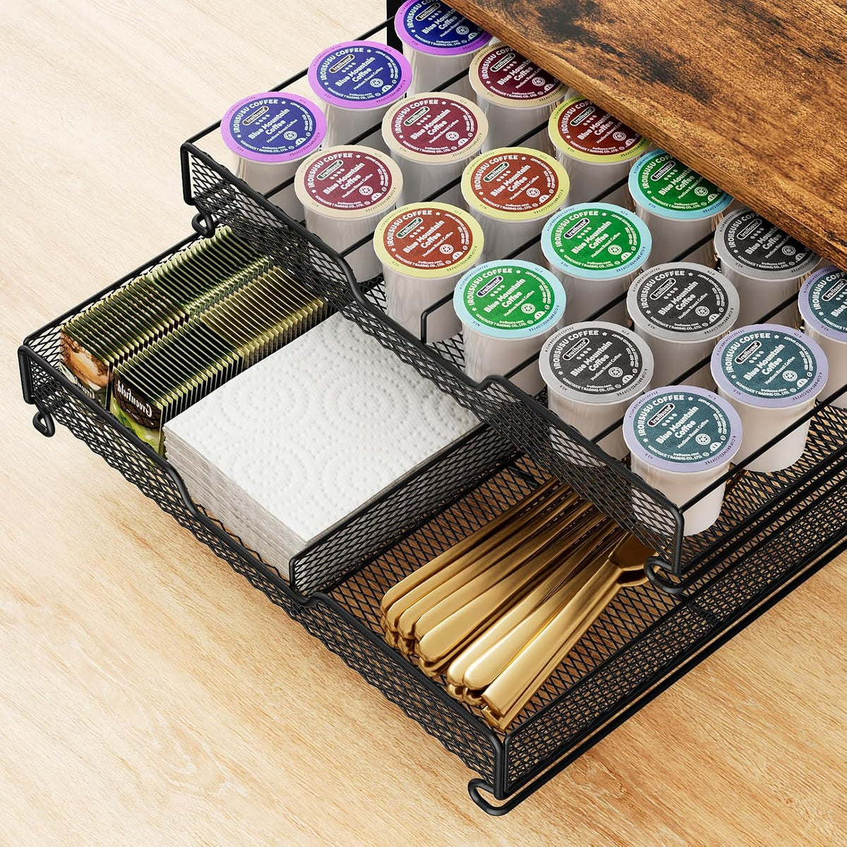 Plaviya Coffee Bar Organizer Coffee Station K Cup Holder for Countertop