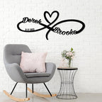 Personalized Valentines Metal Wall Sign, Custom Infinity Heart Love Couple Name - Image 8
